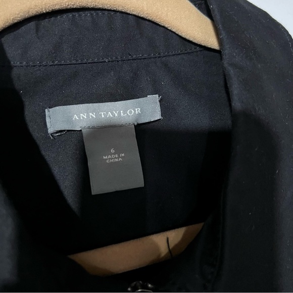 Ann Taylor Rain Jacket Cropped Black Size 6 - Picture 4 of 5